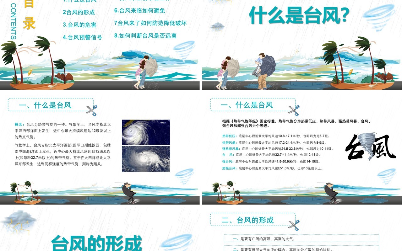 预防台风来袭安全教育培训PPT模板