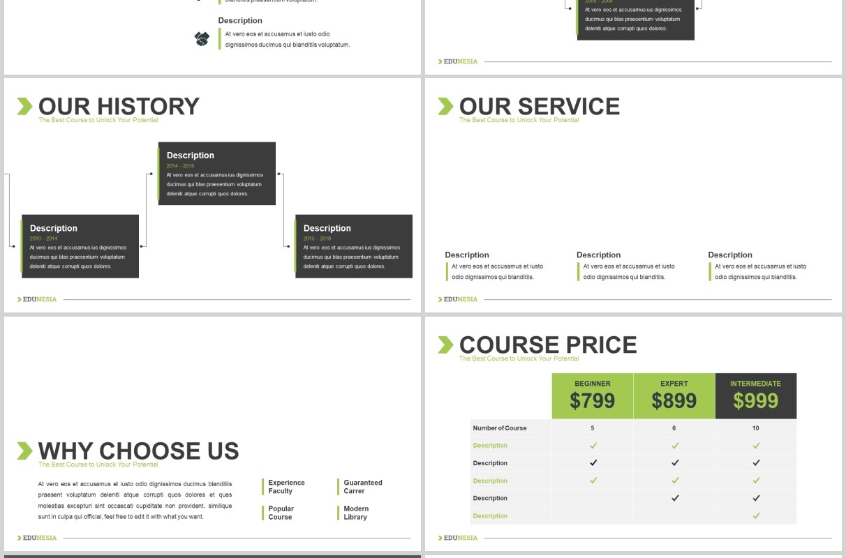 教育行业PPT图片排版设计模板Edunesia - Education Powerpoint Presentation