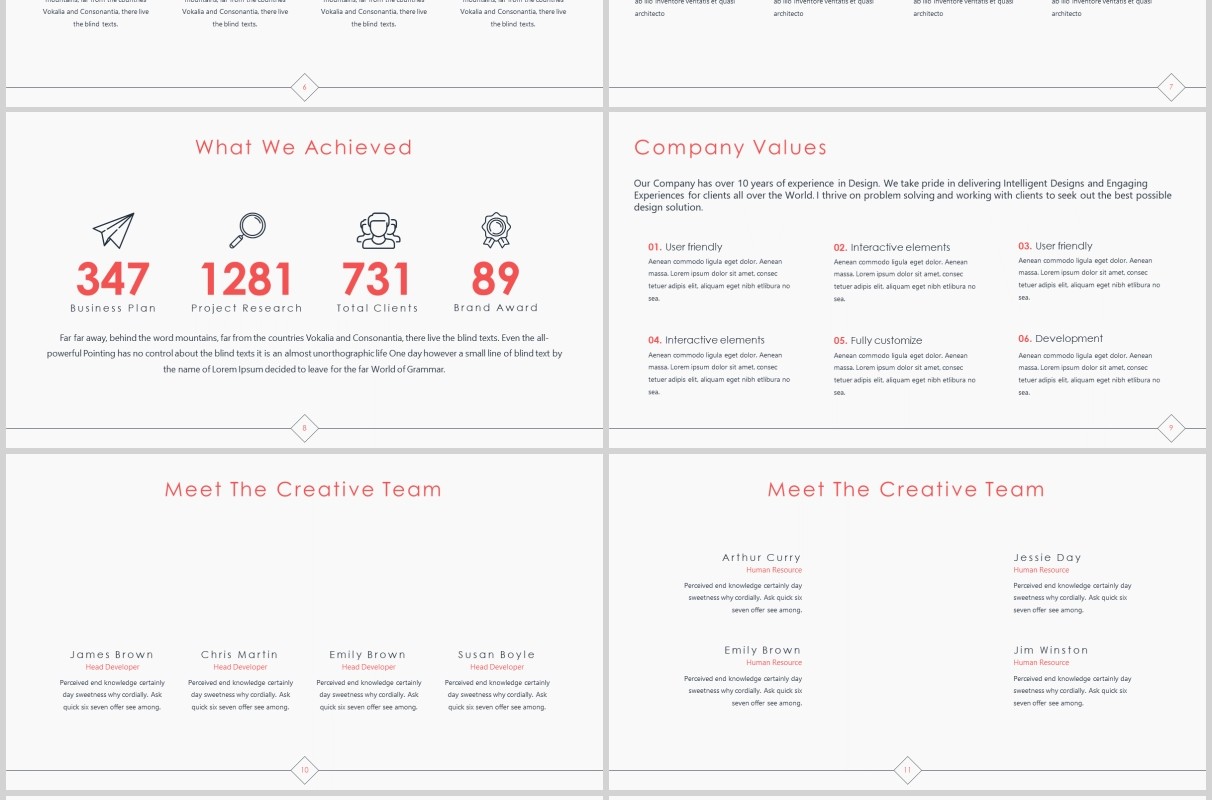 浅色简约工作汇报PPT计划总结通用模板版式设计Namina Powerpoint Template