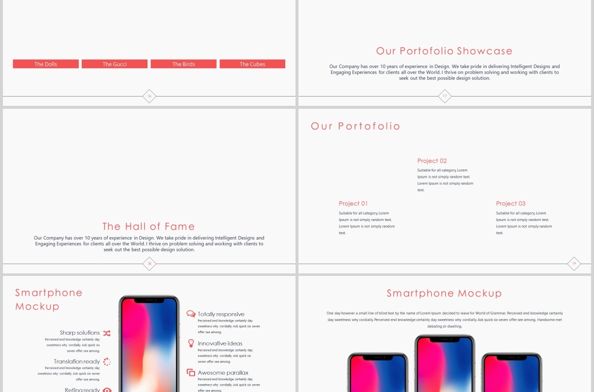 浅色简约工作汇报PPT计划总结通用模板版式设计Namina Powerpoint Template