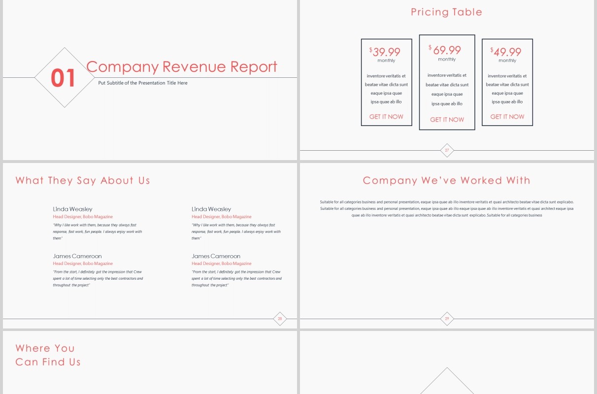 浅色简约工作汇报PPT计划总结通用模板版式设计Namina Powerpoint Template