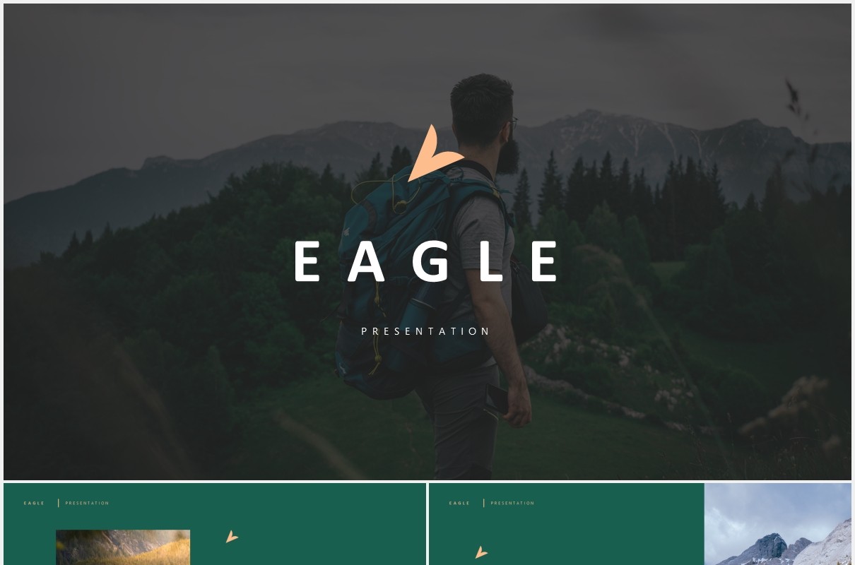 户外旅游探险PPT模板eagle adventure powerpoint template