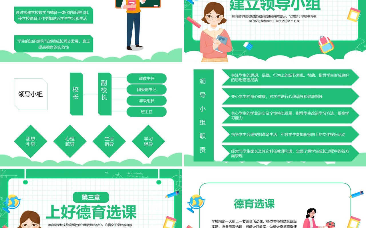 学校教师德育工作措施PPT模板