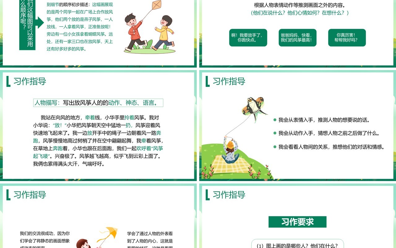 部编版三年级语文下册看图画写作文课件PPT模板