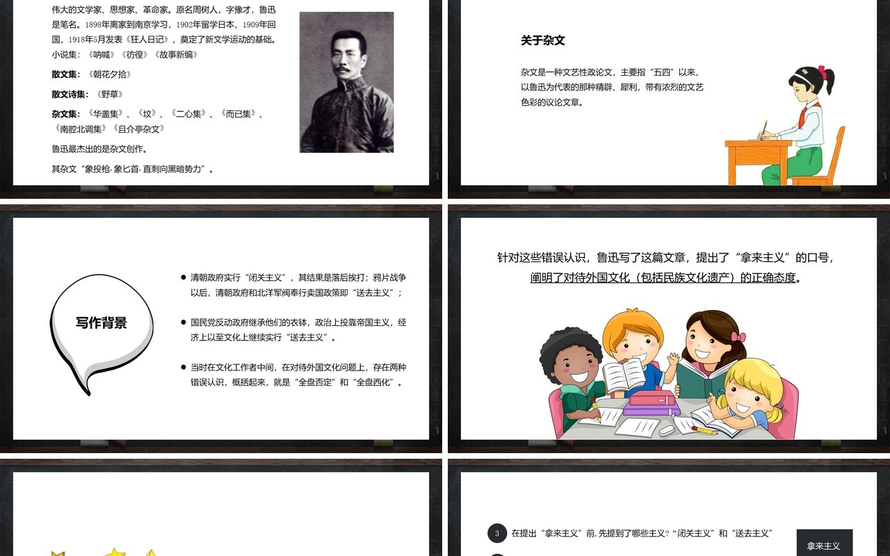 部编版高中语文必修四拿来主义课件PPT模板
