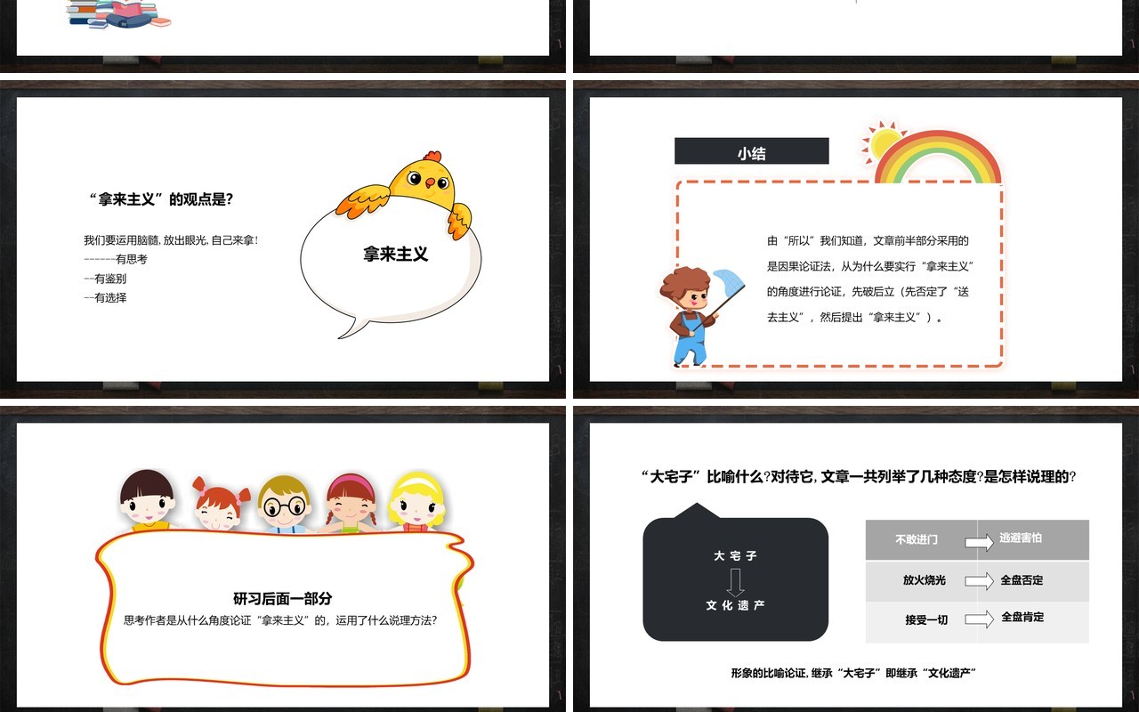 部编版高中语文必修四拿来主义课件PPT模板