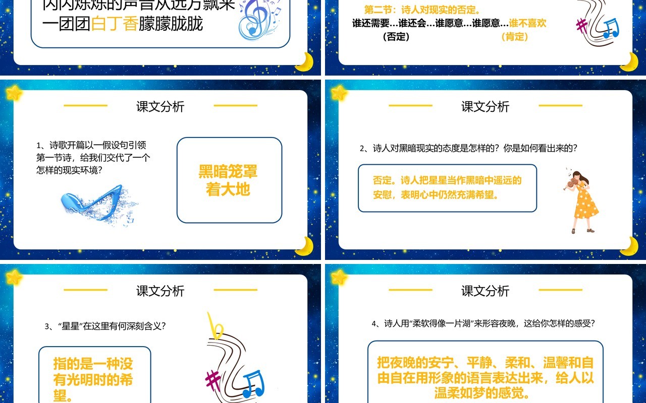 人教版语文九年级上册星星变奏曲课件PPT模板