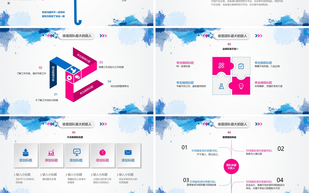 企业文化团队凝聚力员工培训PPT模板13