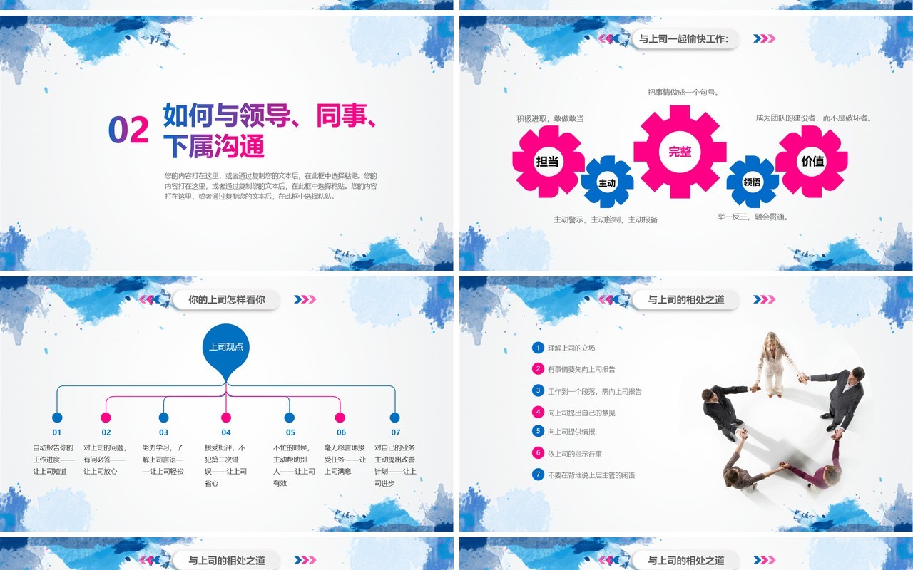 企业文化团队凝聚力员工培训PPT模板13
