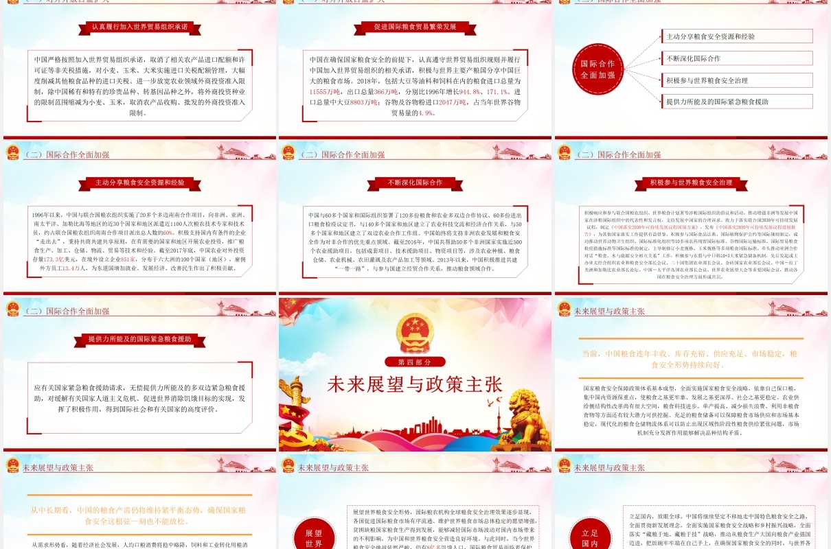 中国的粮食安全白皮书学习解读党建PPT模板