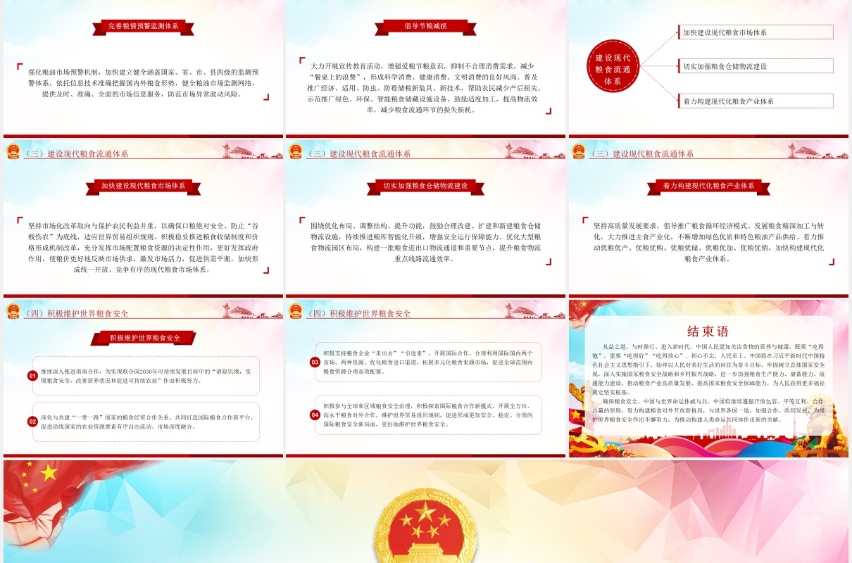 中国的粮食安全白皮书学习解读党建PPT模板
