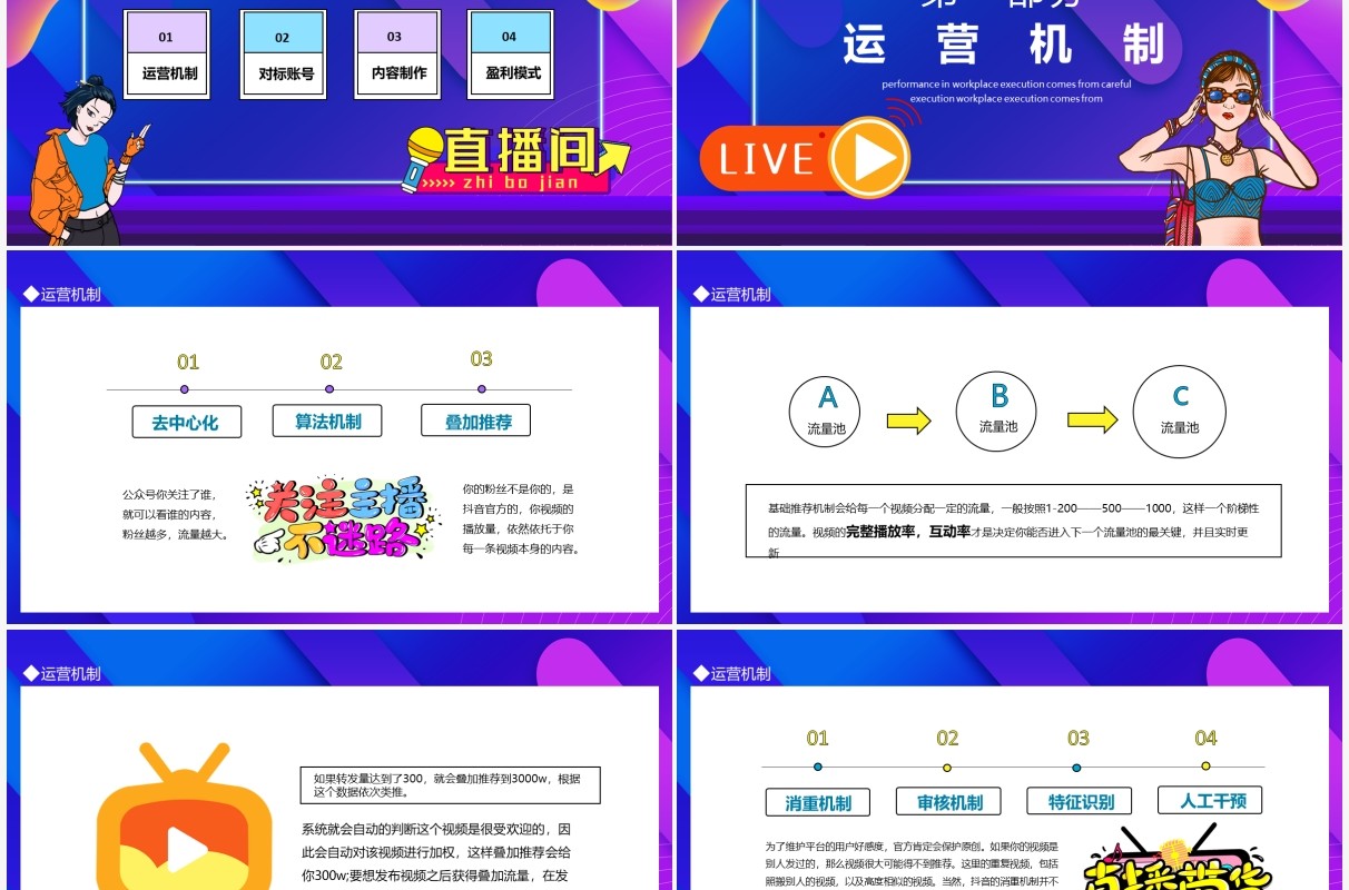 抖音运营机制及玩法攻略玩转抖音动态PPT模板