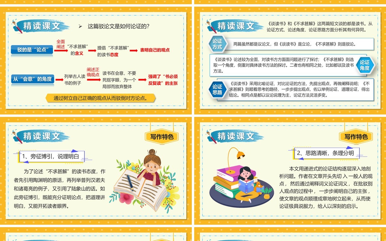 部编版九年级语文下册不求甚解课件PPT模板