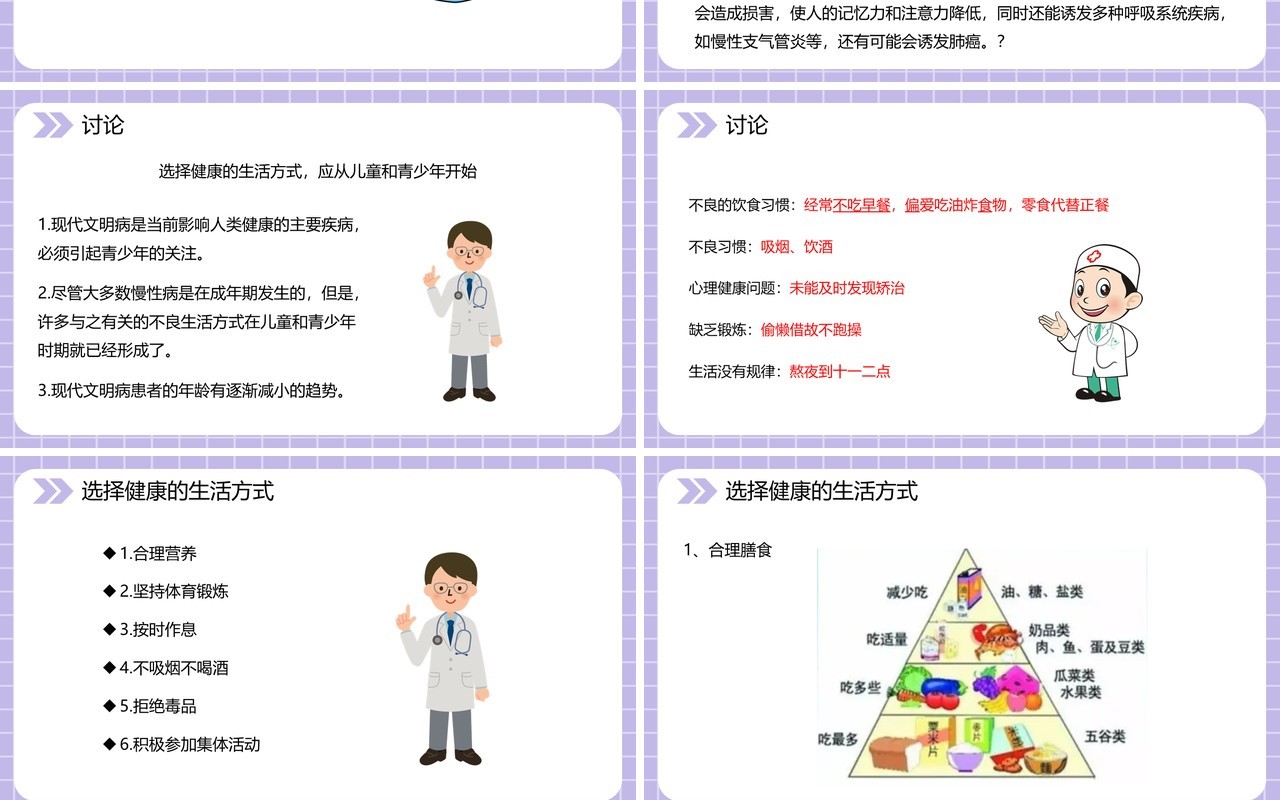 部编版八年级生物下册选择健康的生活方式课件PPT模板
