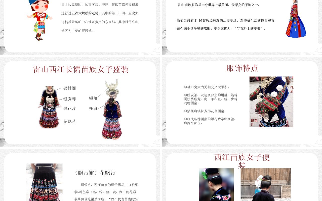 苗族侗族风俗介绍少数民族PPT模板
