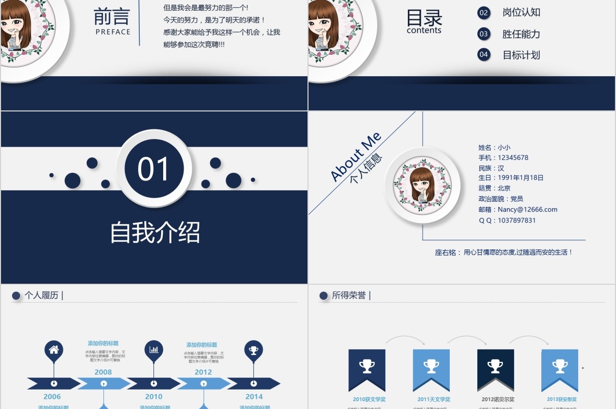 岗位竞聘PPT模板-88