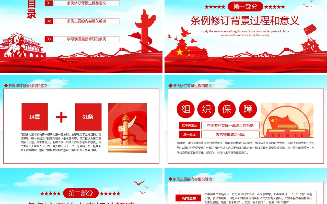 学习新修订的中国共产党统一战线工作条例动态PPT模板