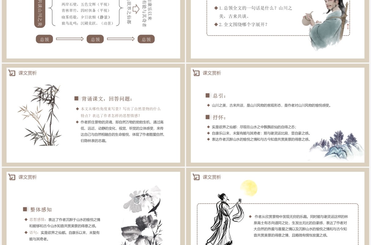 部编版八年级语文上册答谢中书书课件PPT模板