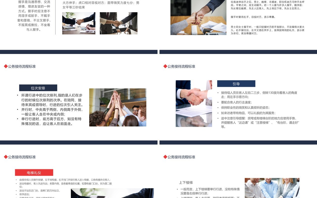 公司接待标准办会流程动态PPT模板