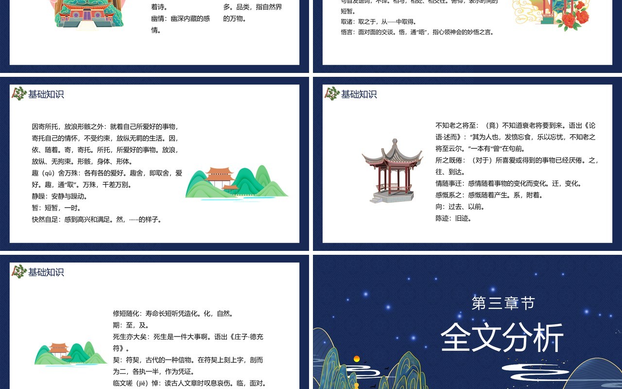 部编版高中语文必修二兰亭序集课件PPT模板