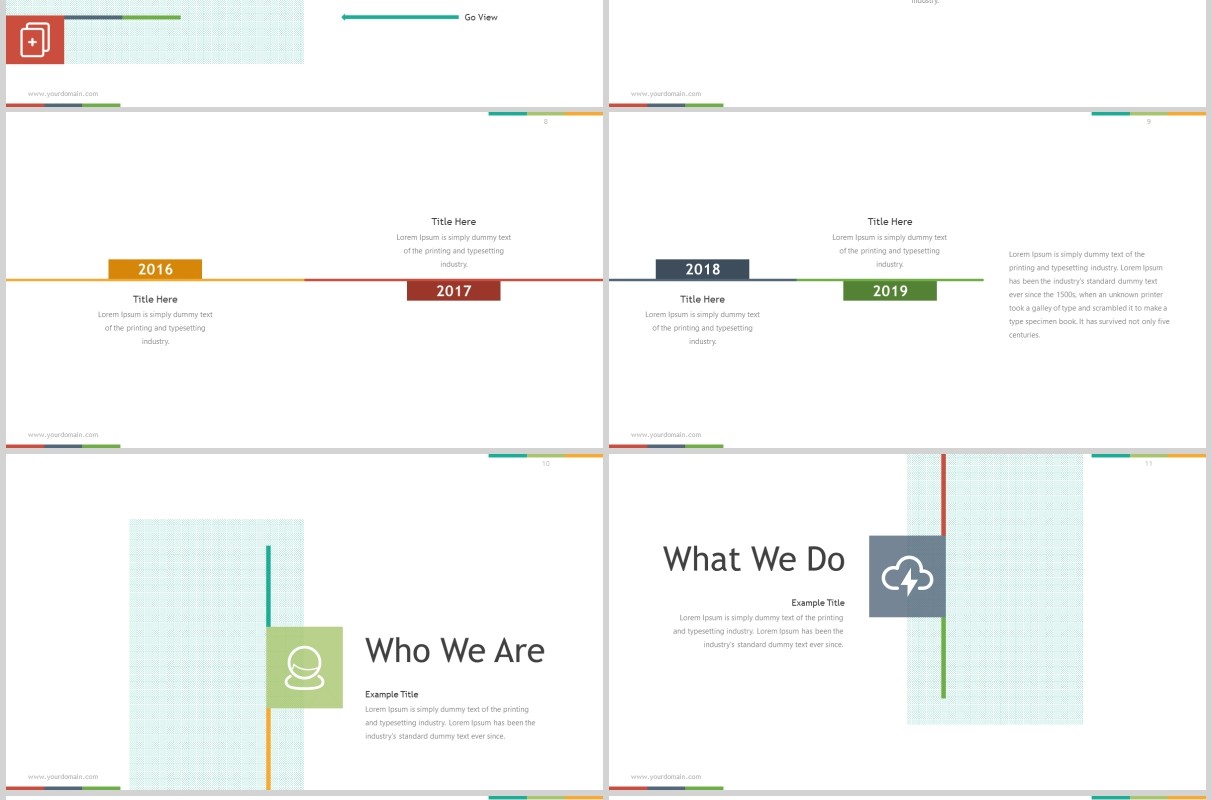 多彩公司介绍可视化信息图表PPT模板版式排版Expert - Powerpoint Template
