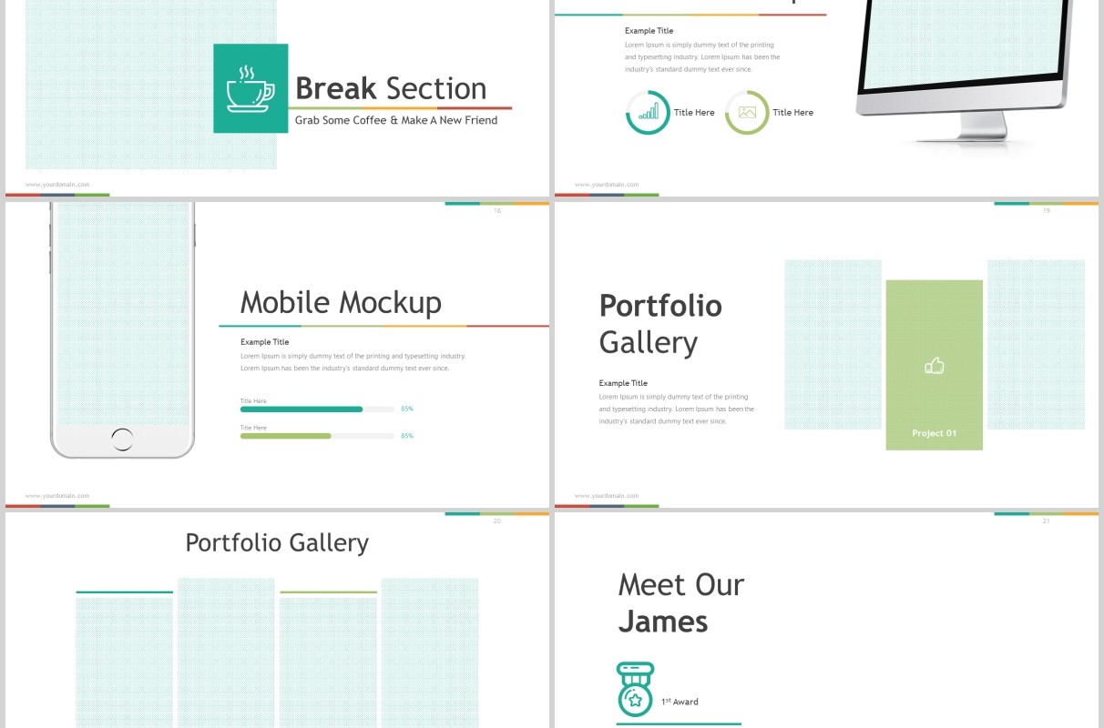 多彩公司介绍可视化信息图表PPT模板版式排版Expert - Powerpoint Template