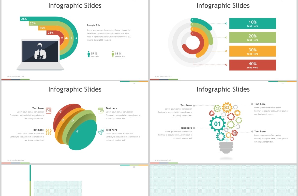 多彩公司介绍可视化信息图表PPT模板版式排版Expert - Powerpoint Template
