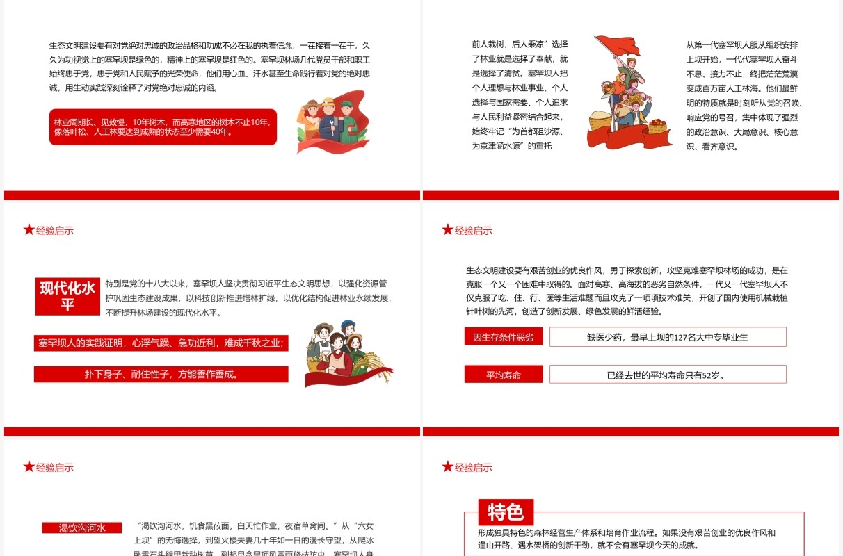 牢记使命艰苦创业绿色发展三代塞罕坝人接力打造生态文明建设的生动实践动态PPT模板