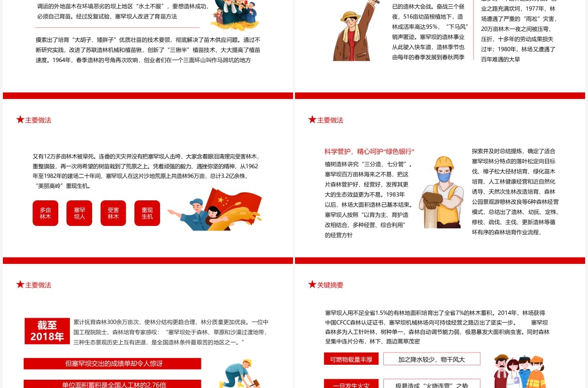 牢记使命艰苦创业绿色发展三代塞罕坝人接力打造生态文明建设的生动实践动态PPT模板