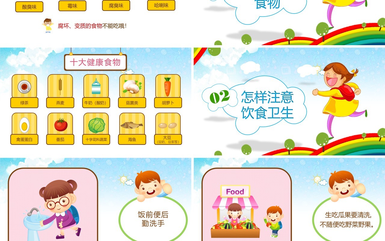 学生食品安全教育课件PPT模板
