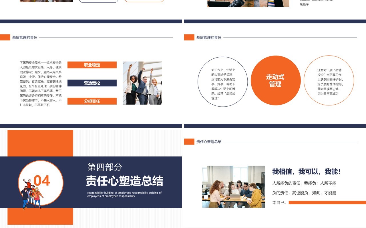 简约企业员工管理增强责任意识部门责任心培训动态PPT模板