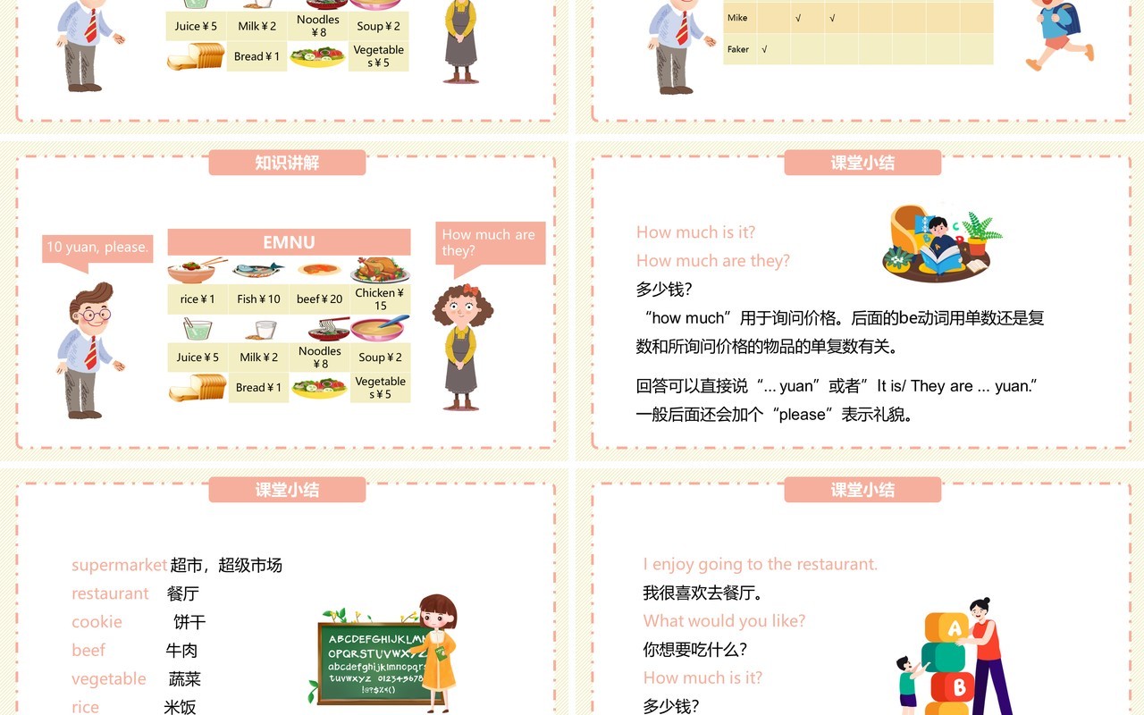 部编版四年级英语上册Dinner‘s ready第四课时PPT模板