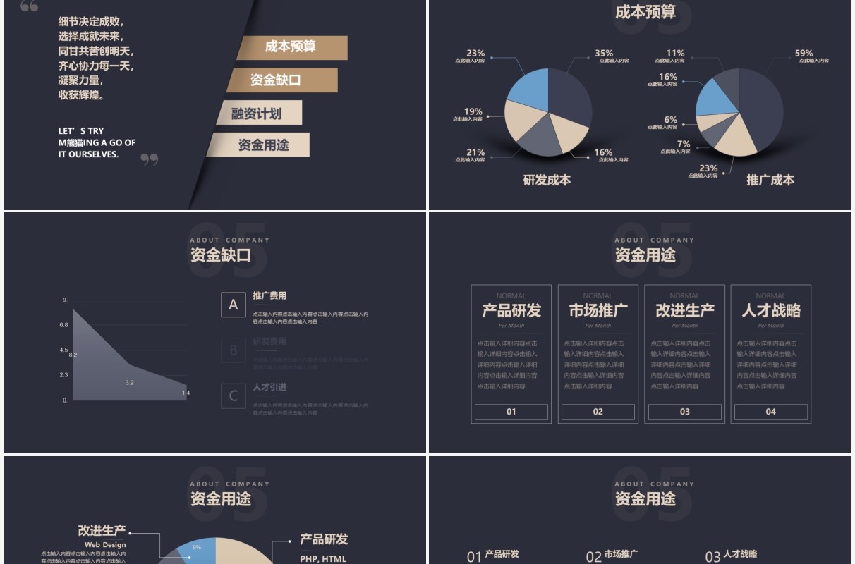 高端产品融资介绍商业计划书PPT模板