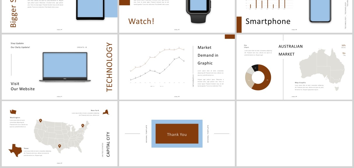 欧美通用PPT图片占位符版式设计模板Creato Powerpoint