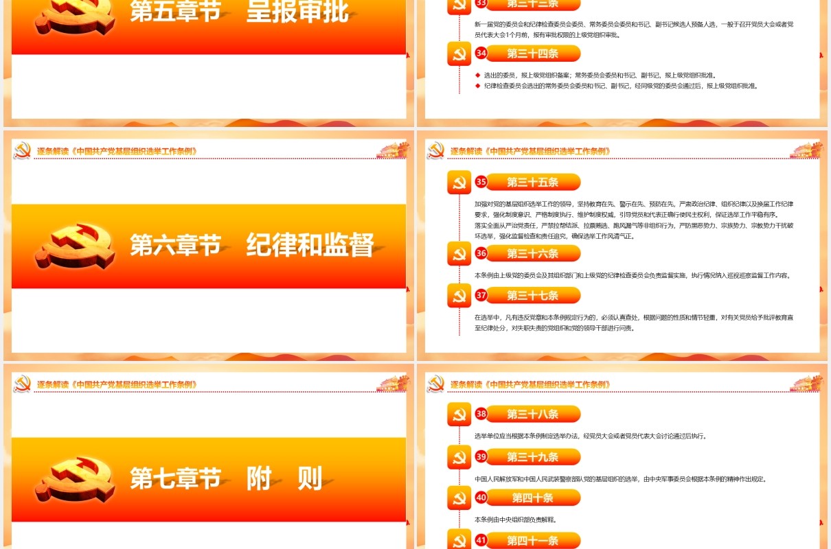 中国共产党基层组织选举工作条例党建党课动态PPT模板