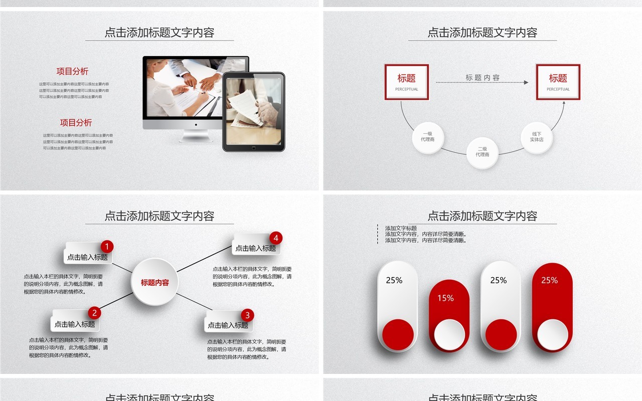 微粒体简约工作总结计划汇报PPT模板