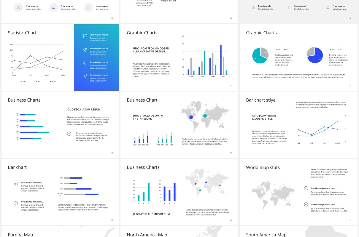 简约工作计划报告个人简历PPT模板ARONA - Powerpoint Presentation Template