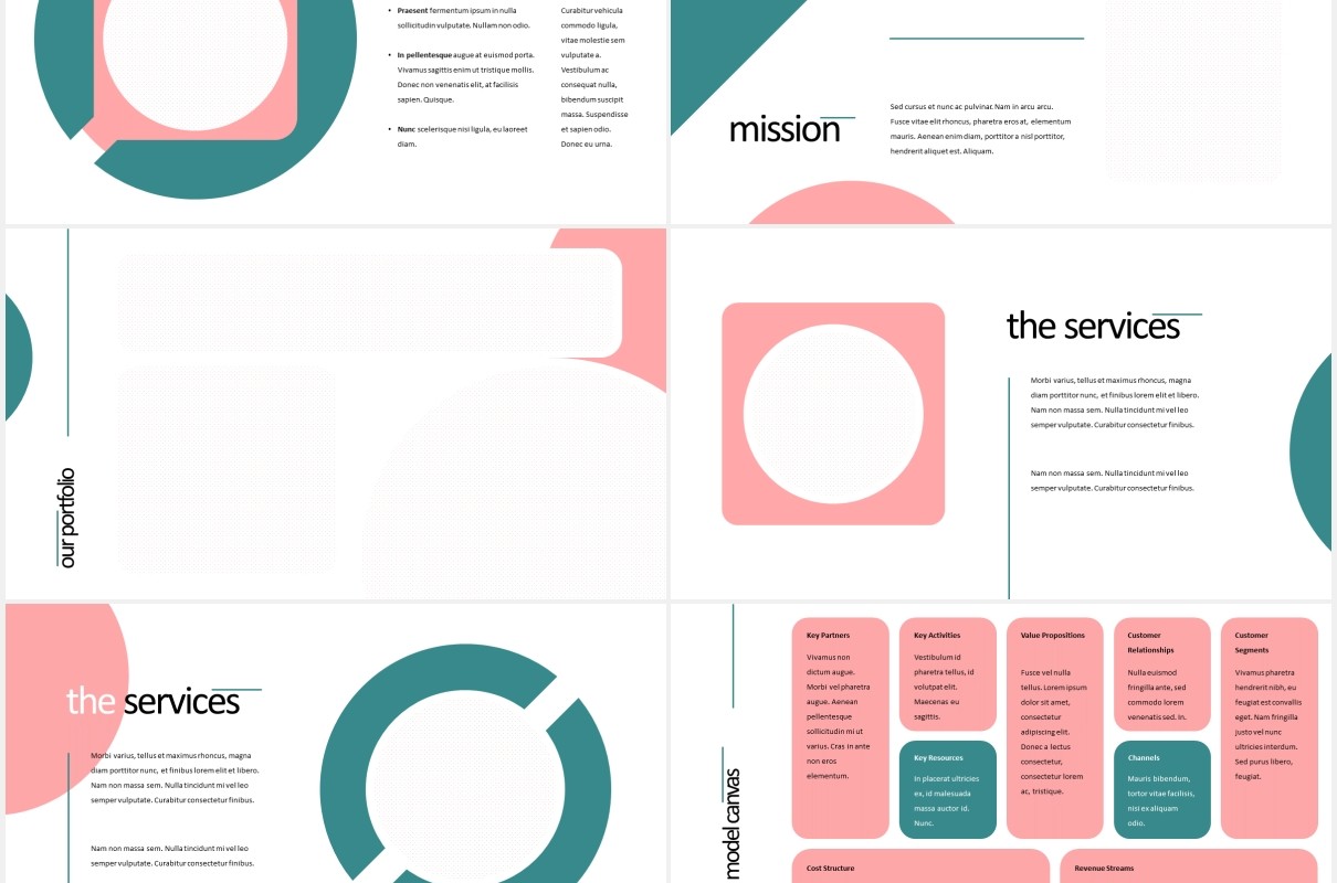 简约商务工作报告图片排版设计PPT模板STARTES - Business Powerpoint Template