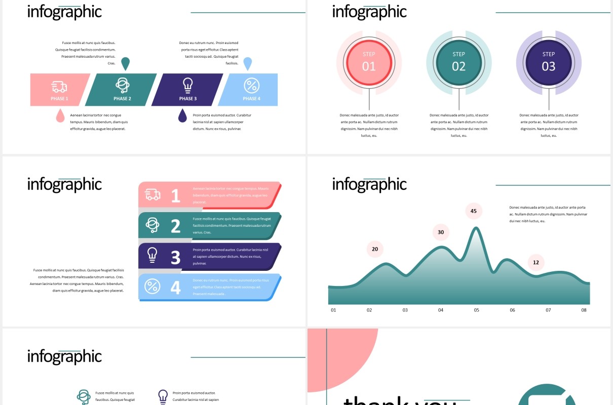简约商务工作报告图片排版设计PPT模板STARTES - Business Powerpoint Template