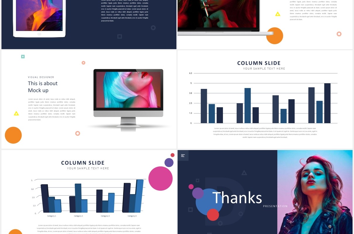 设计机构作品展示PPT模板Design Agency Powerpoint