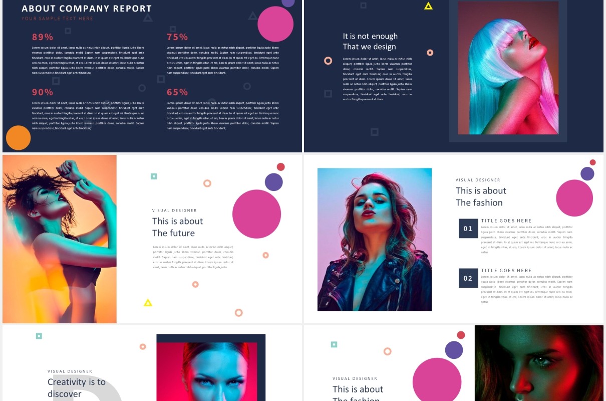 设计机构作品展示PPT模板Design Agency Powerpoint