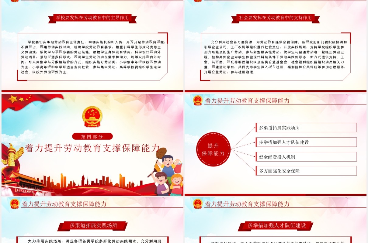 关于全面加强新时代大中小学劳动教育意见党政PPT模板