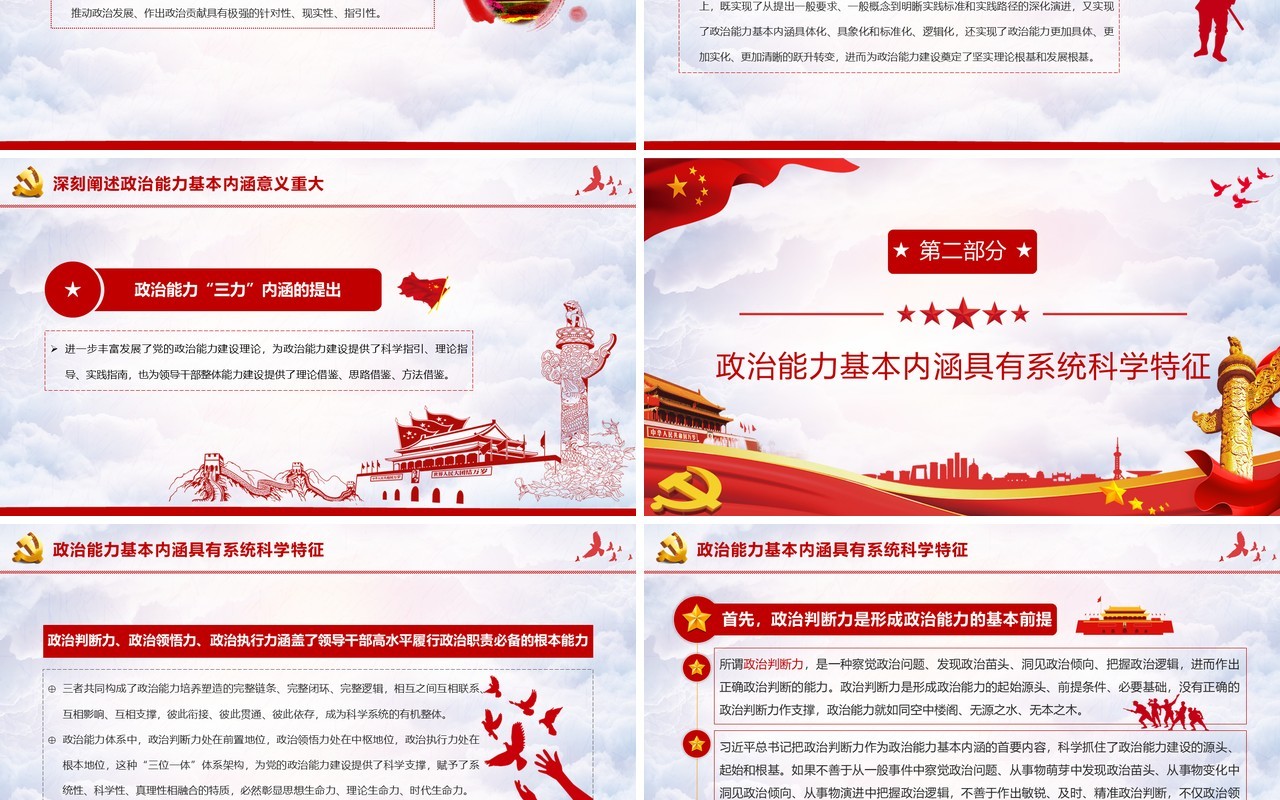 政治能力是领导干部的第一核心能力党课教育党建PPT模板