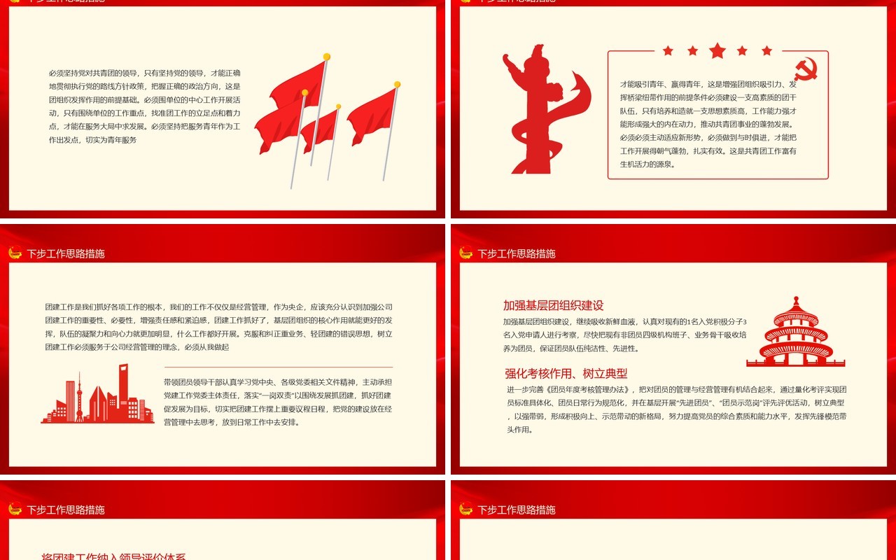 中国共产主义青年团基层团委团支部工作总结汇报动态PPT模板