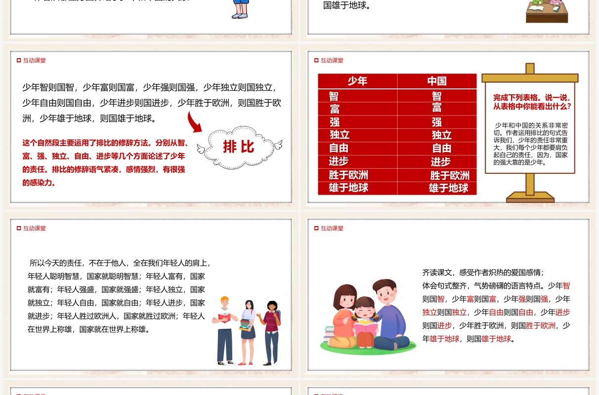 部编版五年级语文上册中国少年说课件PPT模板