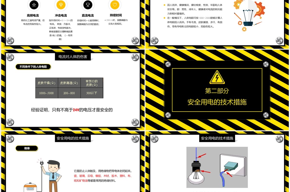 安全用电触电与急救专业知识培训PPT模板