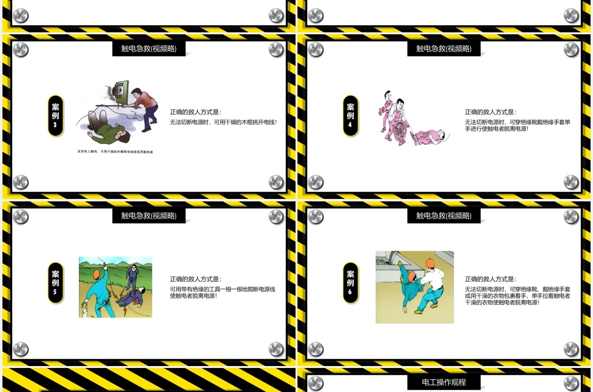 安全用电触电与急救专业知识培训PPT模板
