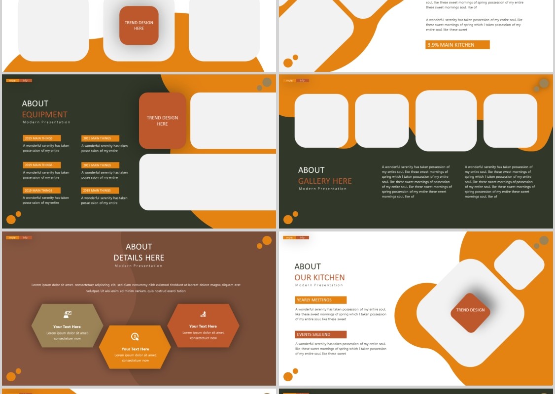 厨房餐厅计划书美食餐饮PPT模板The Kitchen Powerpoint Template