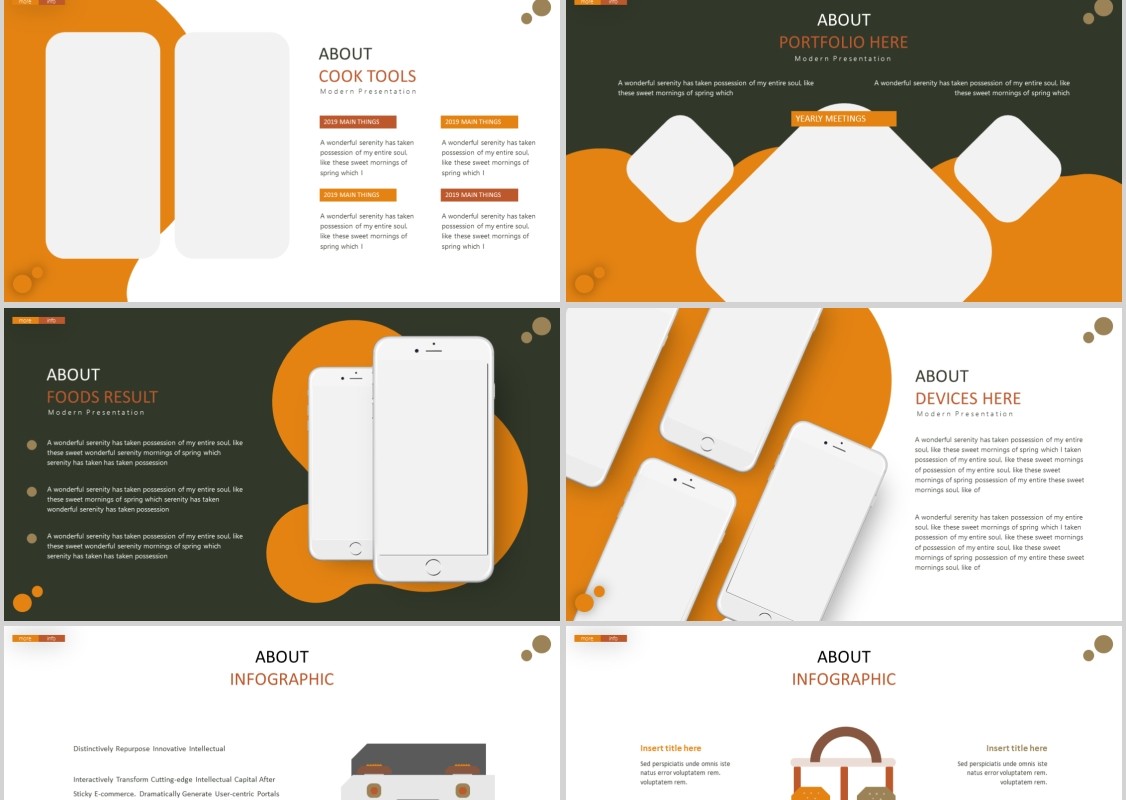 厨房餐厅计划书美食餐饮PPT模板The Kitchen Powerpoint Template