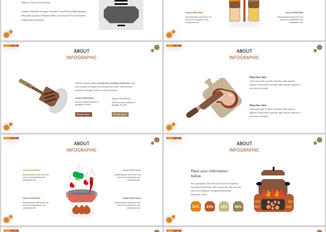 厨房餐厅计划书美食餐饮PPT模板The Kitchen Powerpoint Template